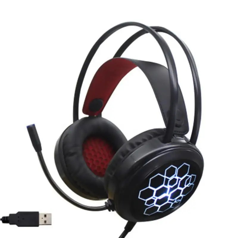 

Luminous Gaming Headset Computer Notebook Headphone Type Long Game Music Earphone