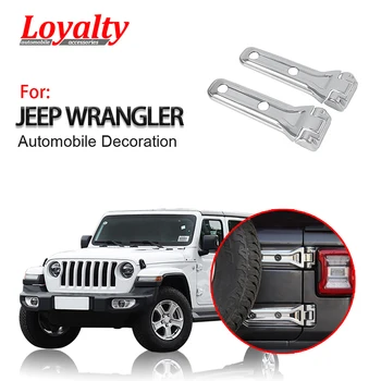 

Loyalty for Jeep Wrangler JL 2018 2019 Rear Door Spare Tire Tailgate Hinge Cover Trim Chrome ABS Car Styling Accessories