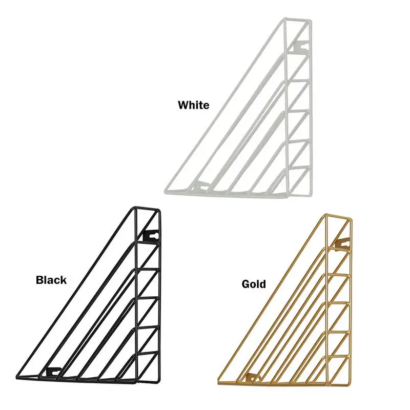 Простой железный настенный стеллаж для хранения журналов стойка для журналов полка для рисования офисная настенная полка Настольный