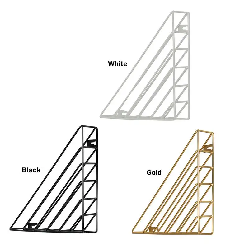 

Simple Iron Wall Hanging Storage Rack Magazine Rack Painting Shelf Office Wall Shelf Desktop Storage Organizer