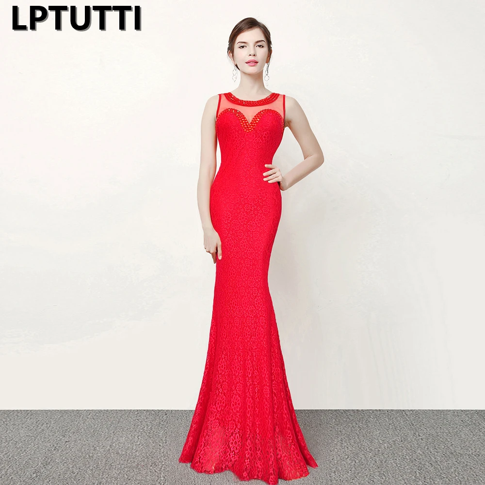 

LPTUTTI Crystal Chiffon New For Women Elegant Date Ceremony Party Prom Formal Gala Luxury Long Evening Dress A12