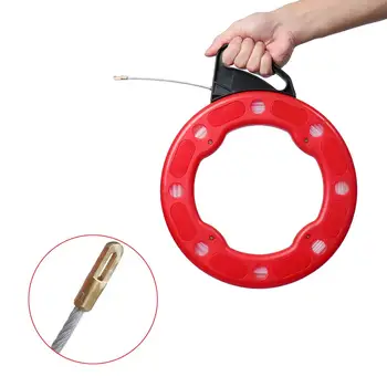 

4mm*30M Fiberglass Fish Tape Reel Puller Conduit Ducting Pulling Wire Cable Red Ducting Pulling Wire Cable Puller