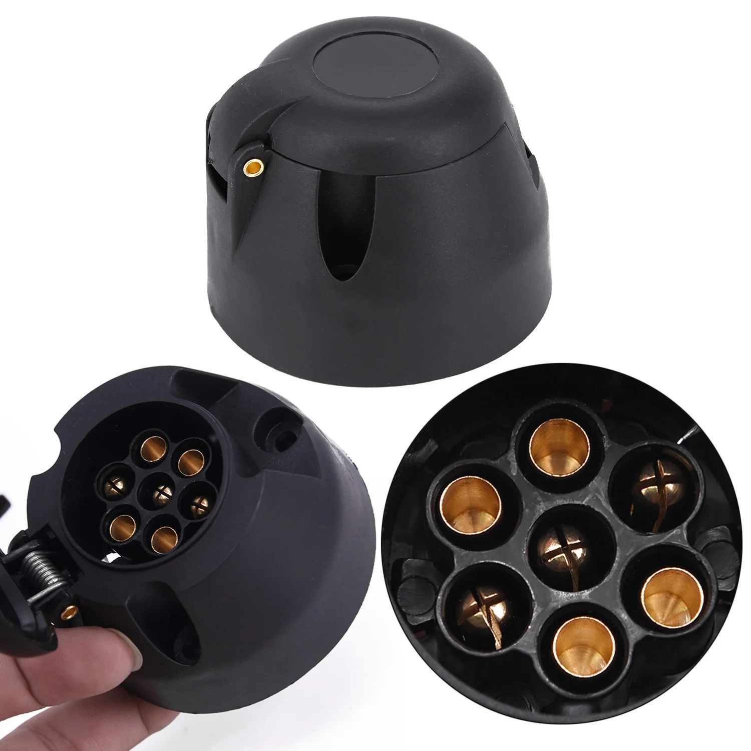 12 V 7-دبوس جولة نوع الأوروبية قافلة شريط السحب الكهربائية مقطورة المقبس البلاستيك 12 V 7-دبوس جولة نوع الأوروبية قافلة شريط السحب الكهربائية مقطورة المقبس البلاستيك