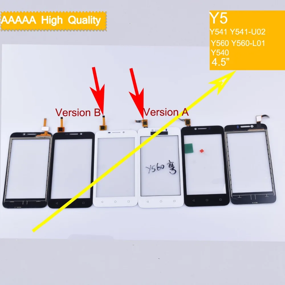 10 шт./лот Y5 сенсорный экран для Huawei Y540 Y560 Y541 Y541-U02 Y560-L01 дигитайзер стеклянная