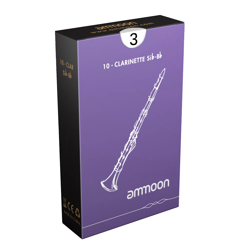 ammoon 10pcs/ Box Woodwinds Bb Traditional Reeds Strength 2.5