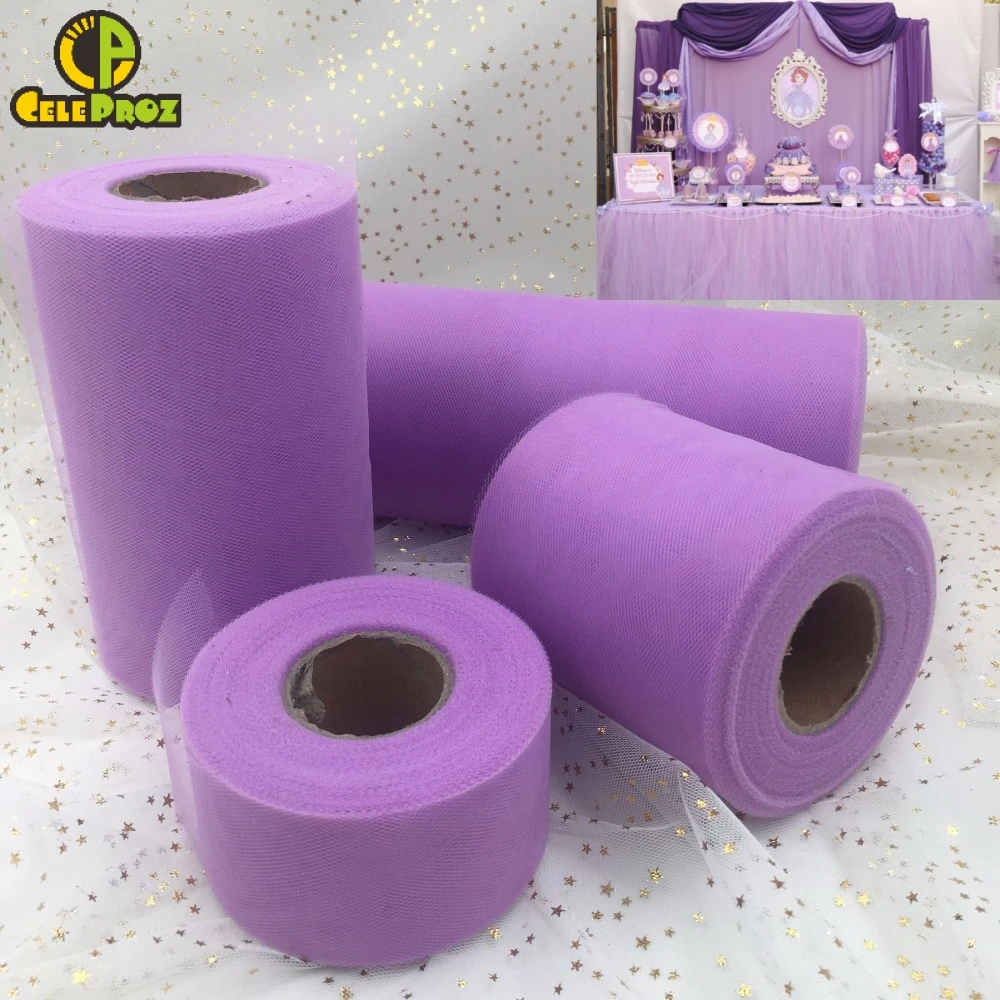

100Yards Tulle Roll Wedding Birthday Backdrop 5cm 10cm 15cm 25cm Tulle Roll Outdoor Ceremony Photography Birthday Party Decor
