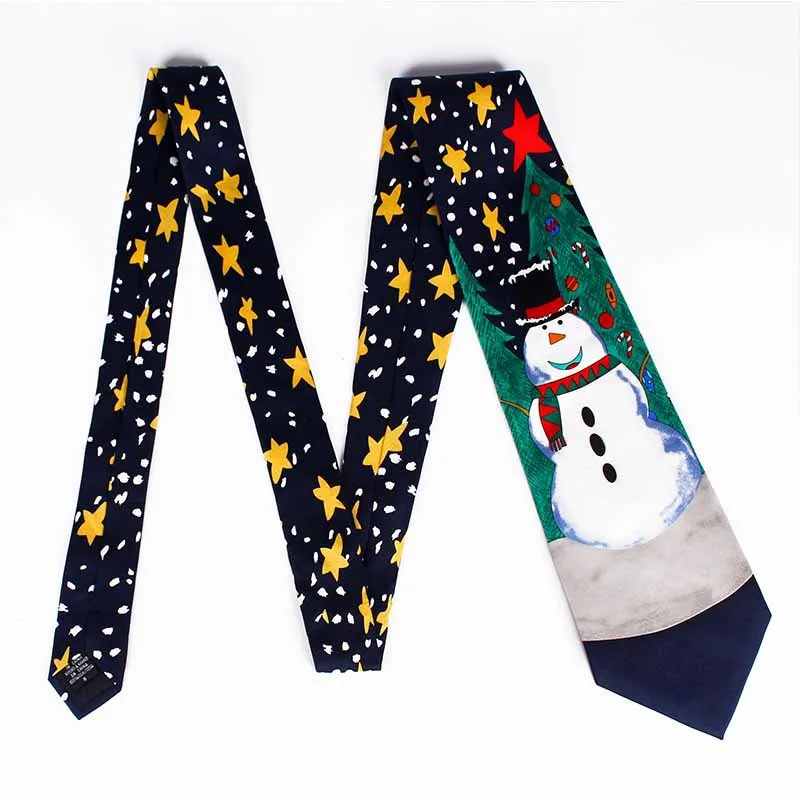 Mantieqingway 10 см Широкие Галстуки для мужчин костюмы Рождественский Узор Галстук для рубашки Свадебные Мужские галстуки из полиэстера
