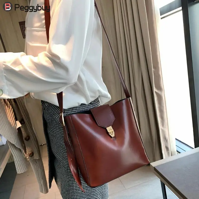 

Small PU Leather Women Shoulder Bag Messenger Handbags Simple Satchel Solid Color Soft Crossbody Bags for Women