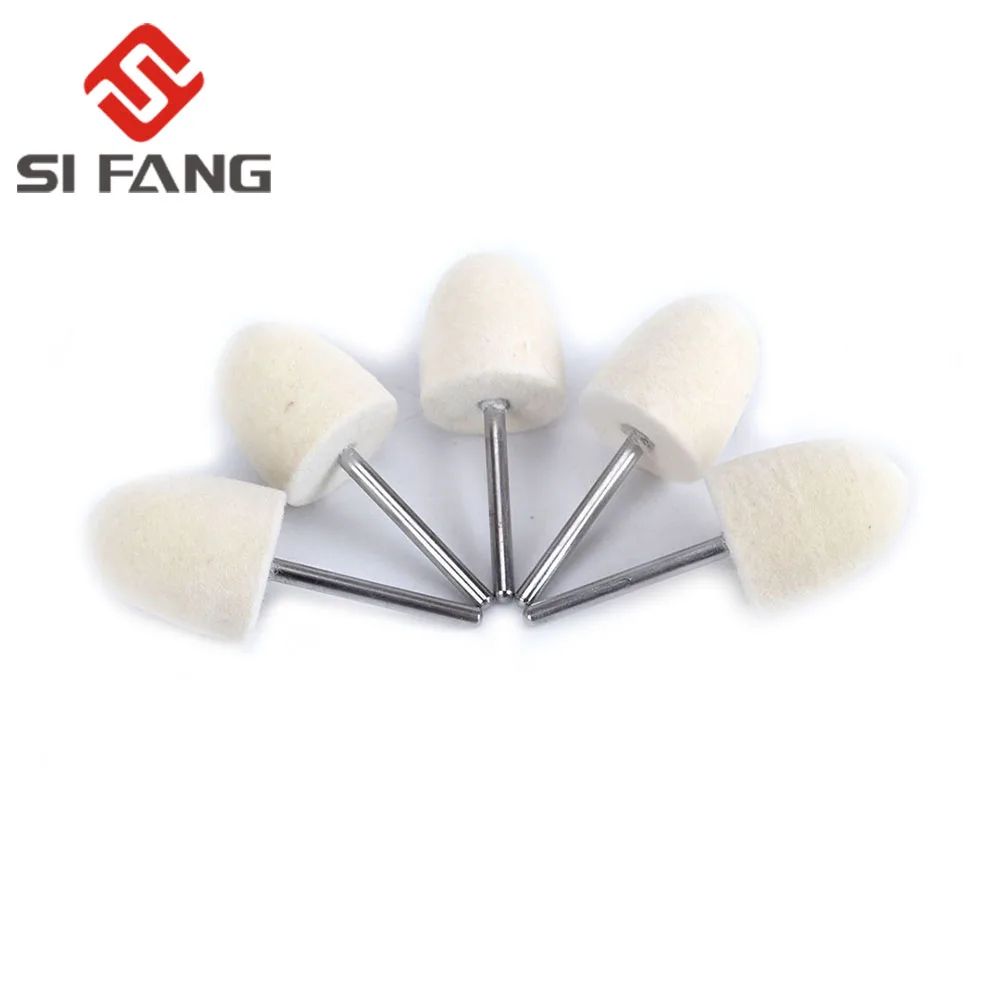 10pcs Wool Polishing Grinding Buffing Wheel Head Dremel Accessories