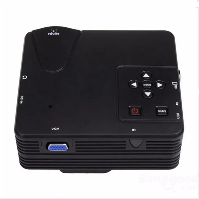 LEORY H80 mini Portable LED Projector 640x480 Pixels Supports Full HD 1080P LED Projector Video Home Theater AV/VGA/SD/USB/HDMI