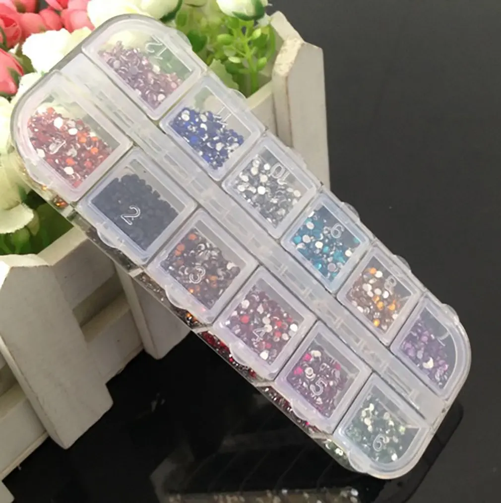 

12 Colours 2000pcs Nail Art Tips Stickers Colorful Glitter 3D Laser Makeup Manicure DIY Decals Decoration