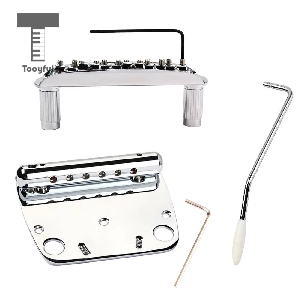Изысканная 6 струнная гитара Tremolo Bridge комплект задних частей для Jazzmaster