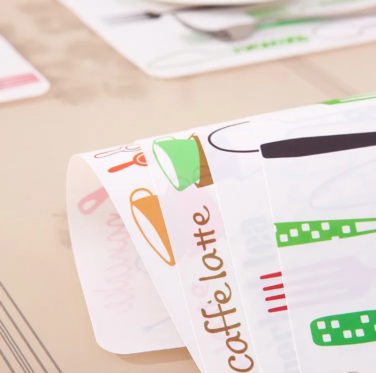 الاطفال جميلة الكرتون المفارش للماء الحرارة مقاومة طاولة طعام مكان حصيرة المضادة للانزلاق قابل للغسل PVC المطبخ الجدول الحصير