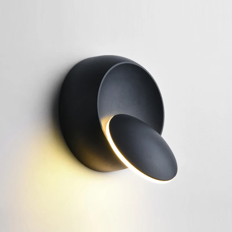 

360 Degree Rotation LED Wall lamp Round adjustable Bedside Light Creative Simple Wall Lamp Aisle Round Lamp Home Decor