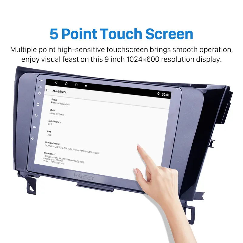 Best Harfey HD 1080P touchscreen For 2013 2014 Nissan X-Trail 9inch Quad-core Android 8.1/7.1 Multimedia GPS car Radio with Bluetooth 2