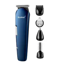 Kemei KM-550 5 в 1 перезаряжаемый триммер для волос профессиональная электрическая машинка для стрижки бороды Триммер для мужчин станок для бритья резак