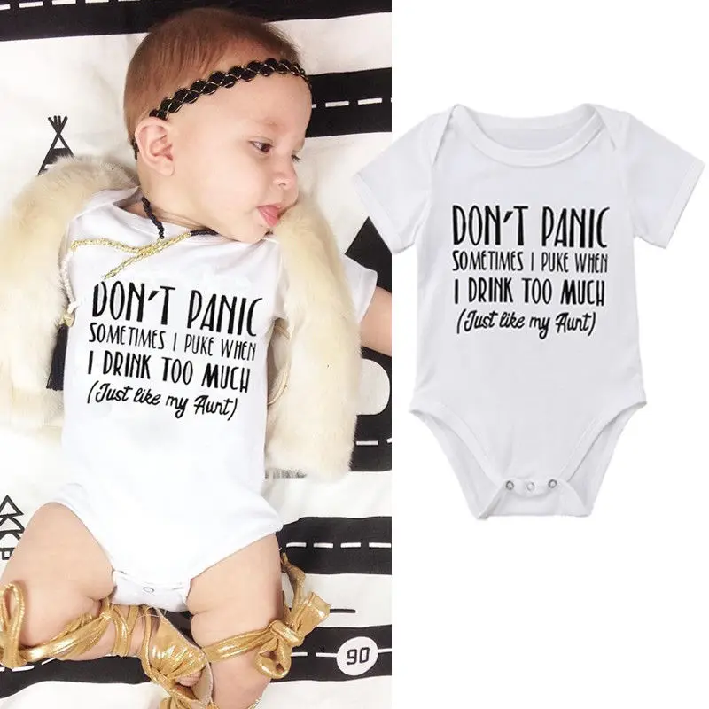 

Pudcoco Babys Jumpsuits 3M-18M Newborn Kids Baby Boy Girl Romper Letter Print Babygrow Clothes Outfit