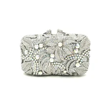 Роскошные дизайнерские Свадебные вечерние кошельки женские клатчи со стразами стразы сумка цветок Кристалл Клатч