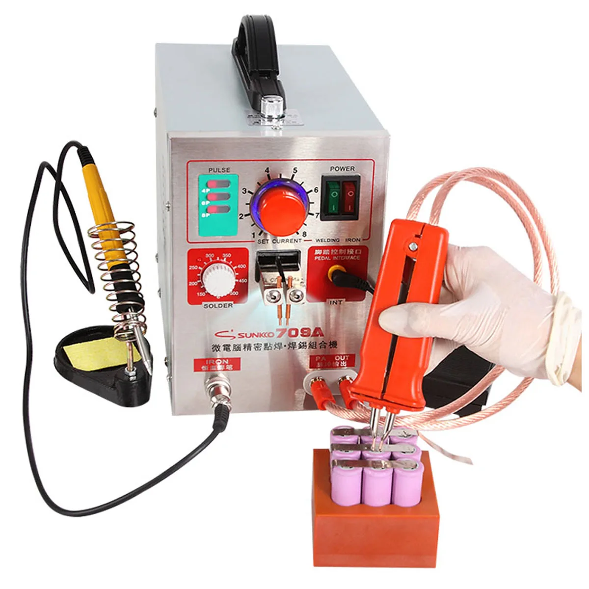 Spot Welder Eu Plug 220V 50Hz 709A 1.9KW Spot Welders 2/4/6/8 Spot Welding Machine For 18650 Battery Pack Circuit Board Solder Spot Welder Eu Plug 220V 50Hz 709A 1.9KW Spot Welders 2/4/6/8 Spot Welding Machine For 18650 Battery Pack Circuit Board Solder