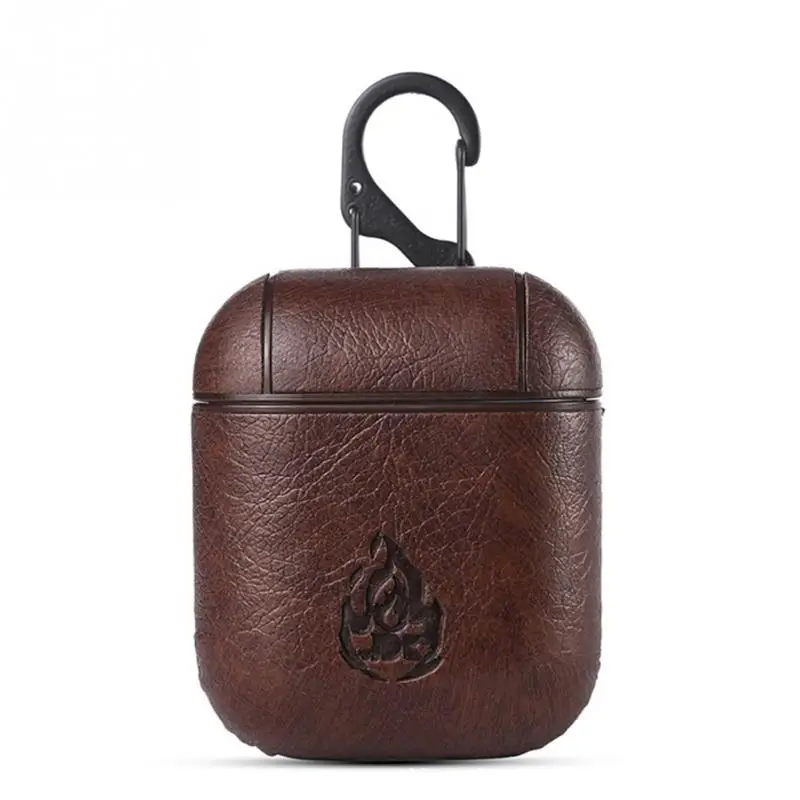

4 colors 4.5*5.5cm mini Protective Bag Leather Sleeve Cover Case storage Earphone Portable for Apple