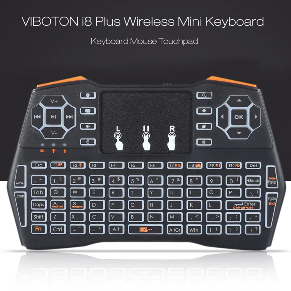 Gaming Keyboard LED Colorful Multi-Color Backlight Wireless Multifunctional Handheld Keyboard Flying Mouse Multi-Touch Screen