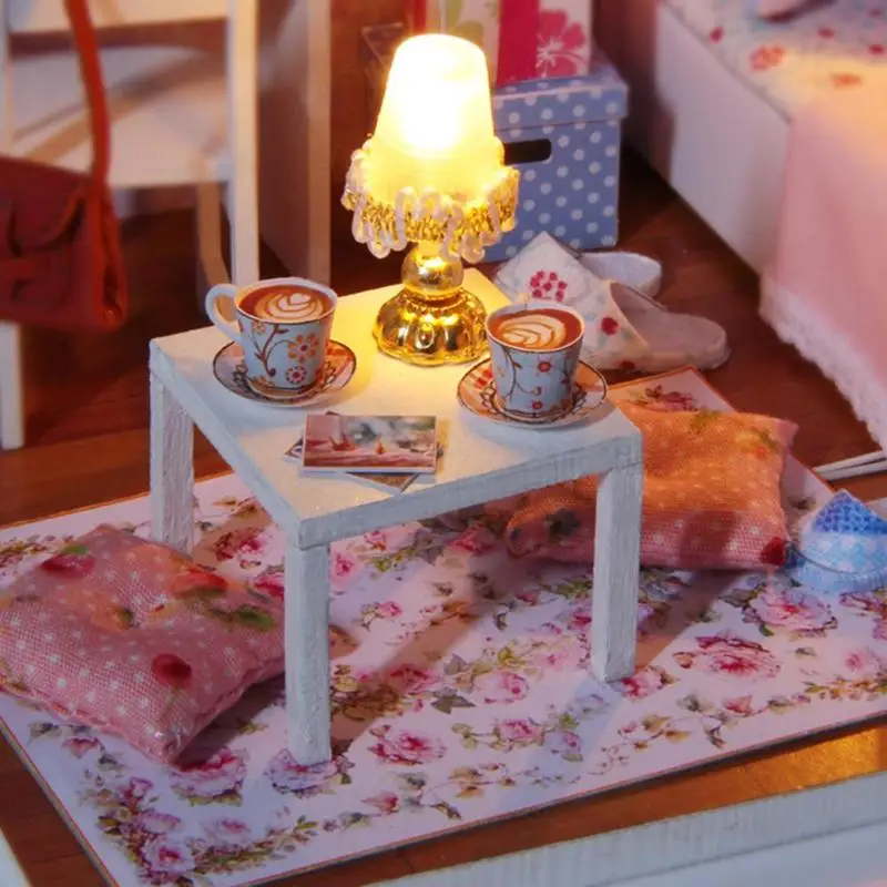 Деревянный DIY Кукольный дом ручной работы кукольный дом Комплект Мебели Miniatura Кукольный дом мини кукольный домик игрушка для детей подарки на день рождения