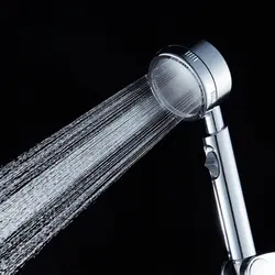 Экономия воды может остановить воду моющиеся одной кнопки переключателя Booster портативный Душевая насадка распрыскиватель