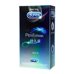 Durex Новый 12 шт. презерватив Средний 190 мм/52.5мм ± 2 м долговечный пенис петухи манжеты очень тонкие мягкие презервативы со смазкой интимные Supp