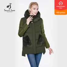 Зимние классические куртка женщин camperas mujer abrigo invierno пальто женщин парк волосы шляпа карман палку карман теплая дутая куртка Европейский