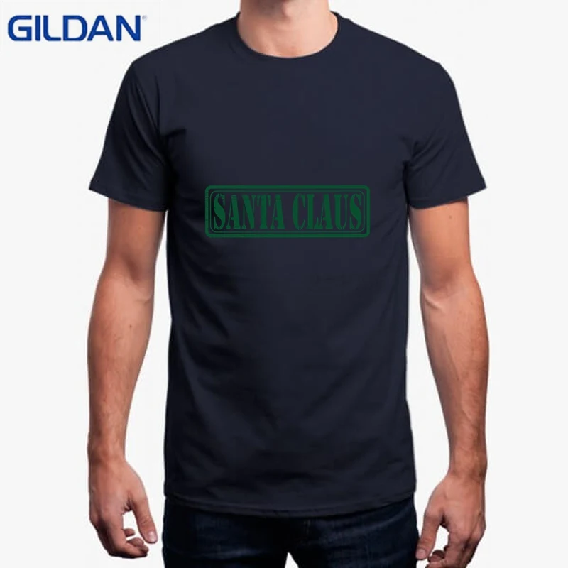 Вязанная сухая Футболка мужская La Camiseta Санта Клаус Знак брендовая Gildan футболка