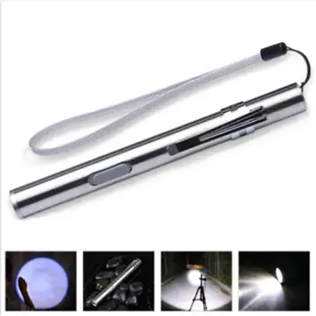 

USB Rechargeable T6 LED Flashlight Mini Torch Waterproof Design Pen Hanging With Metal Clip