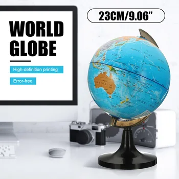

14cm Terrestrial World Globe Earth Map Geography Education Toy Map With Rotating Stand Home Decoration Office Ornament