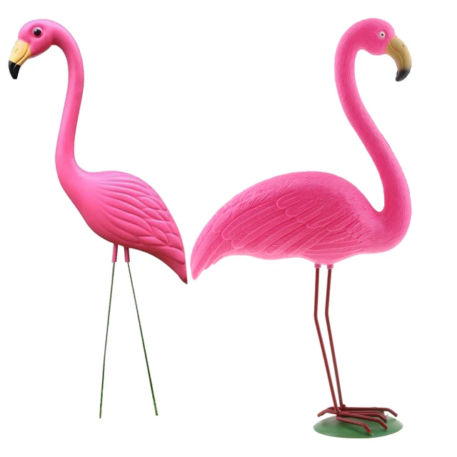 Set Of 2 Lifelike Pink Flamingo Yard Garden Lawn Art Ornaments Decor Set Of 2 Lifelike Pink Flamingo Yard Garden Lawn Art Ornaments Decor