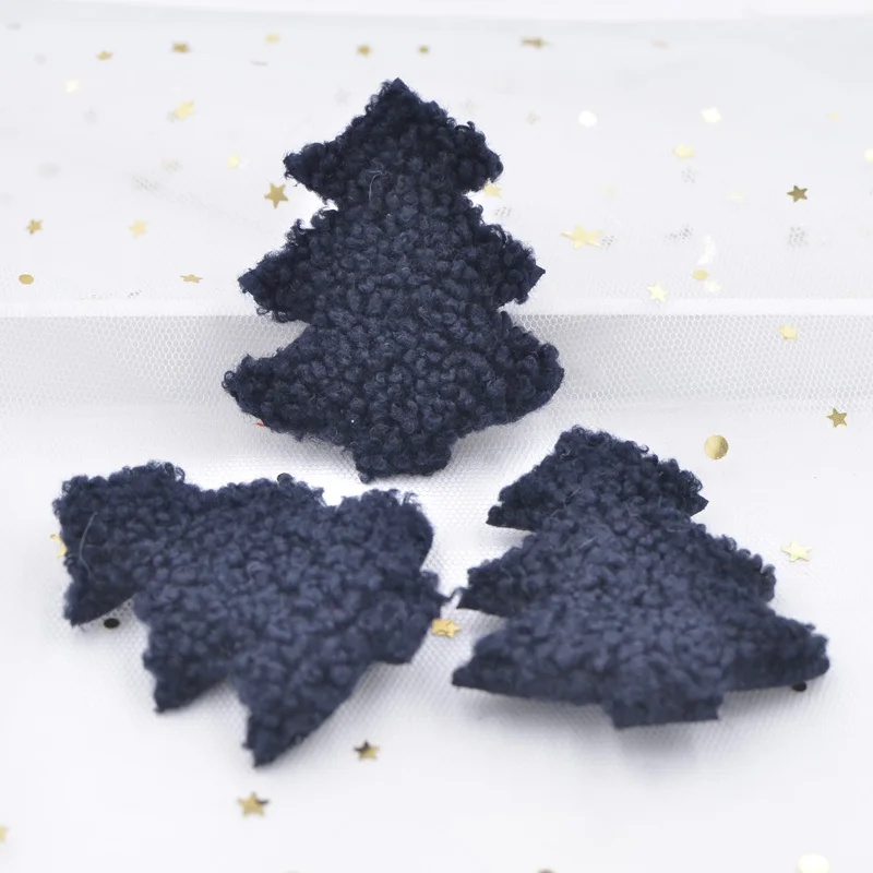 

Upscale Puffy Soft Teddy Plush Patches Christmas Tree Appliques for DIY Clothes, Hat, Bag, Christmas Party Decor Accessories S96