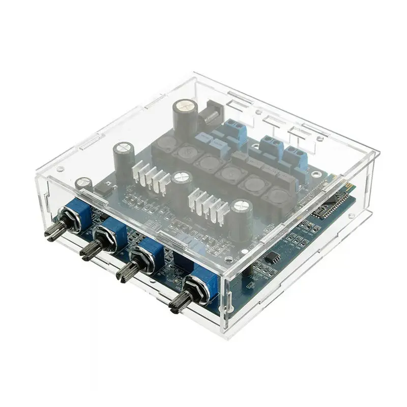 Tpa3116 2 1 50Wx2 + 100 Вт Bluetooth Csr4.0 класса D усилитель мощности с акриловым чехол|Усилители