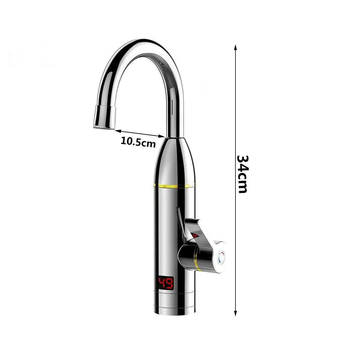Home 220V 3000W Instant Electric Faucet Tap Hot Water Heater Stainless Steel Under Inflow LED Display Bathroom Kitchen|Электрические