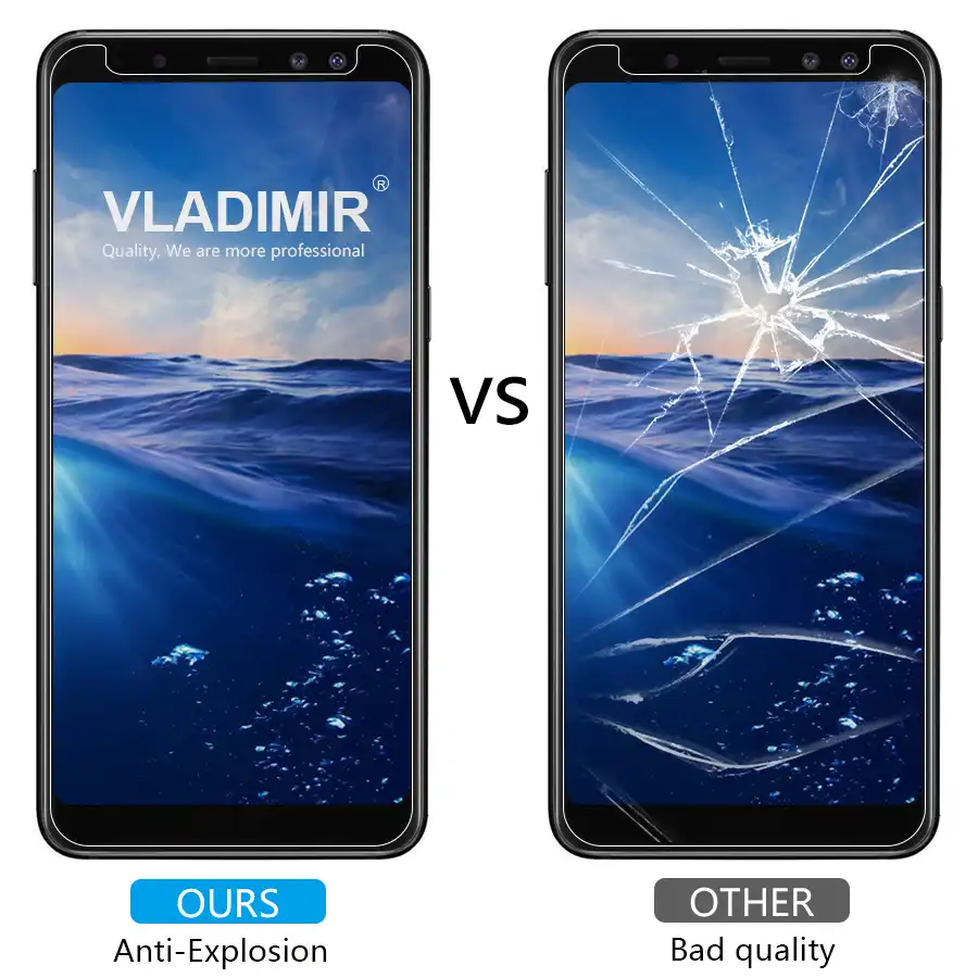 Владимир анти шпион надежное закаленное стекло для Samsung Galaxy A8 плюс 2018 A3 A5 A7 2017 Анти