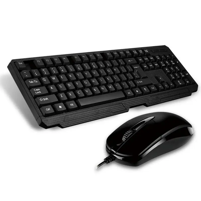 Universal Portable Lightweight Ergonomic Computer Mouse And Keyboard Wire Set Suite USB Computer Interface For Home Office