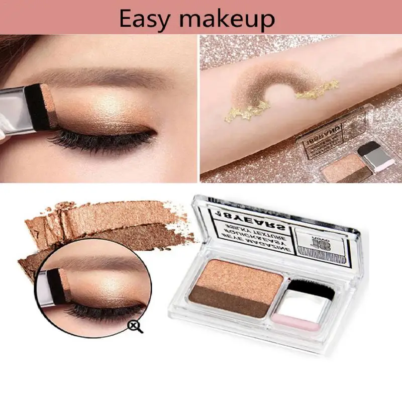 Eye Shadow Seal Eye Shadow Two-color Gradient Matte Shining Lasting Cosmetics Make-up Color Eyeshadow Box Beauty Products