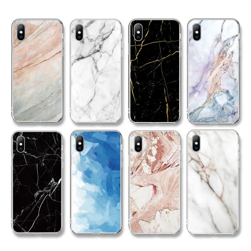 

Moskado Marble Stone Texture Phone Case For iPhone X 6 6S 7 8 Plus XS XR Xs Max 5 5s SE Soft TPU Back Cover Cases For iPhone 7 6
