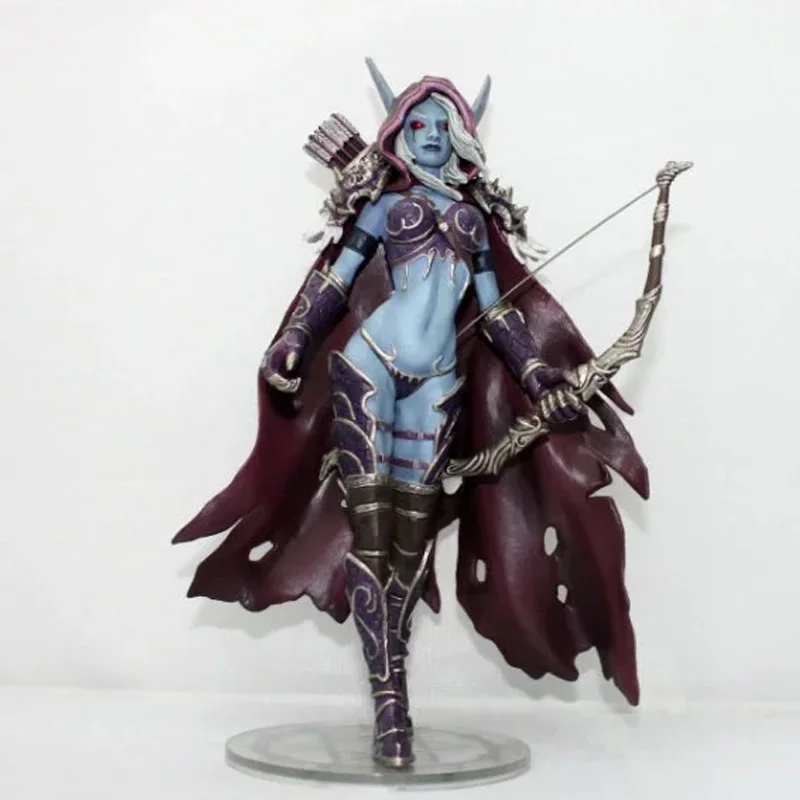 

Sylvanas Windrunner Archery Queen PVC Collectible Toys WOW Anime Action Figure Model With Base for Kids children Christmas Gifts