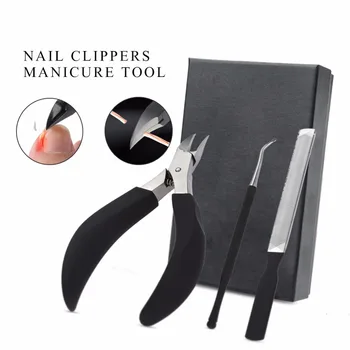 

Steel Nail Clippers Manicure Tool 1 Set Stainless Steel Metal File Toe Finger Nail Art Cuticle Plier Scissors Manicure Pedicure