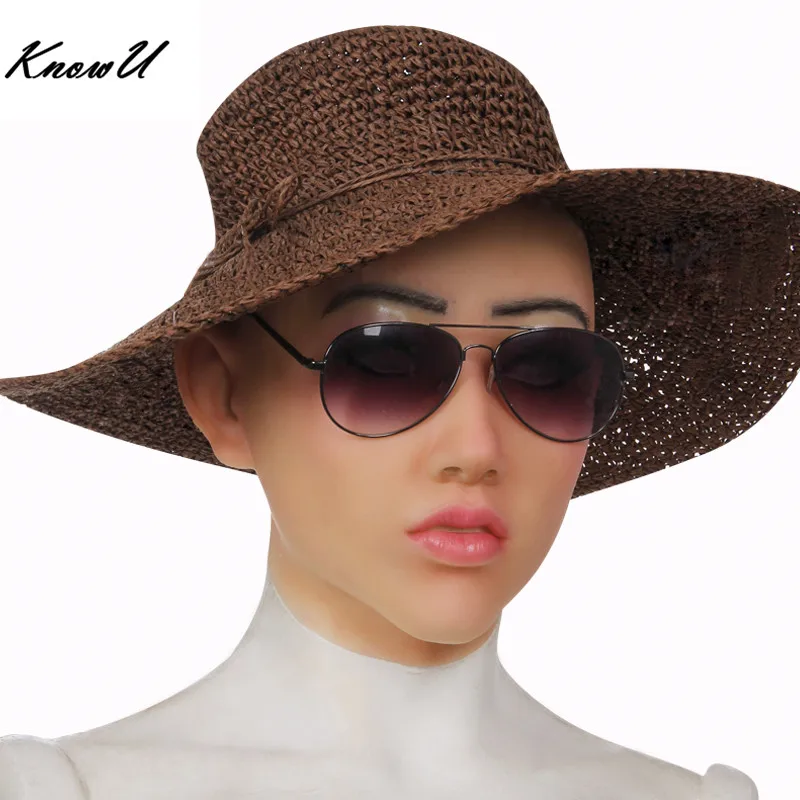 

Crossdresser Silicone Masquerade Realistic Colors Headwear For Man 6 Female