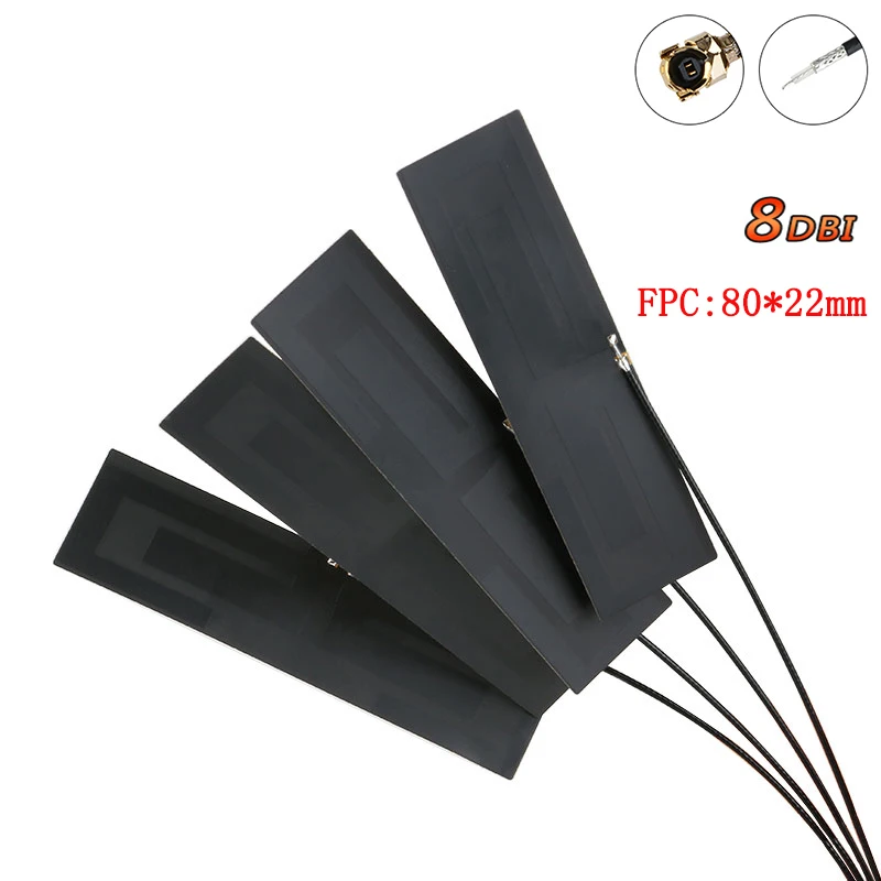 10 шт. Внутренняя антенна GSM GPRS 2G 3G 4G LTE 8dbi FPC 80*22 мм Беспроводной модем 8 см длинный