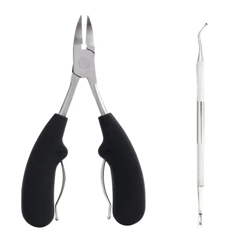 

2pcs Nail Nippers Stainless Steel Durable Toenail Clippers Nails Cleaner Pedicure Tool for Ingrown Toenail Dead Skin