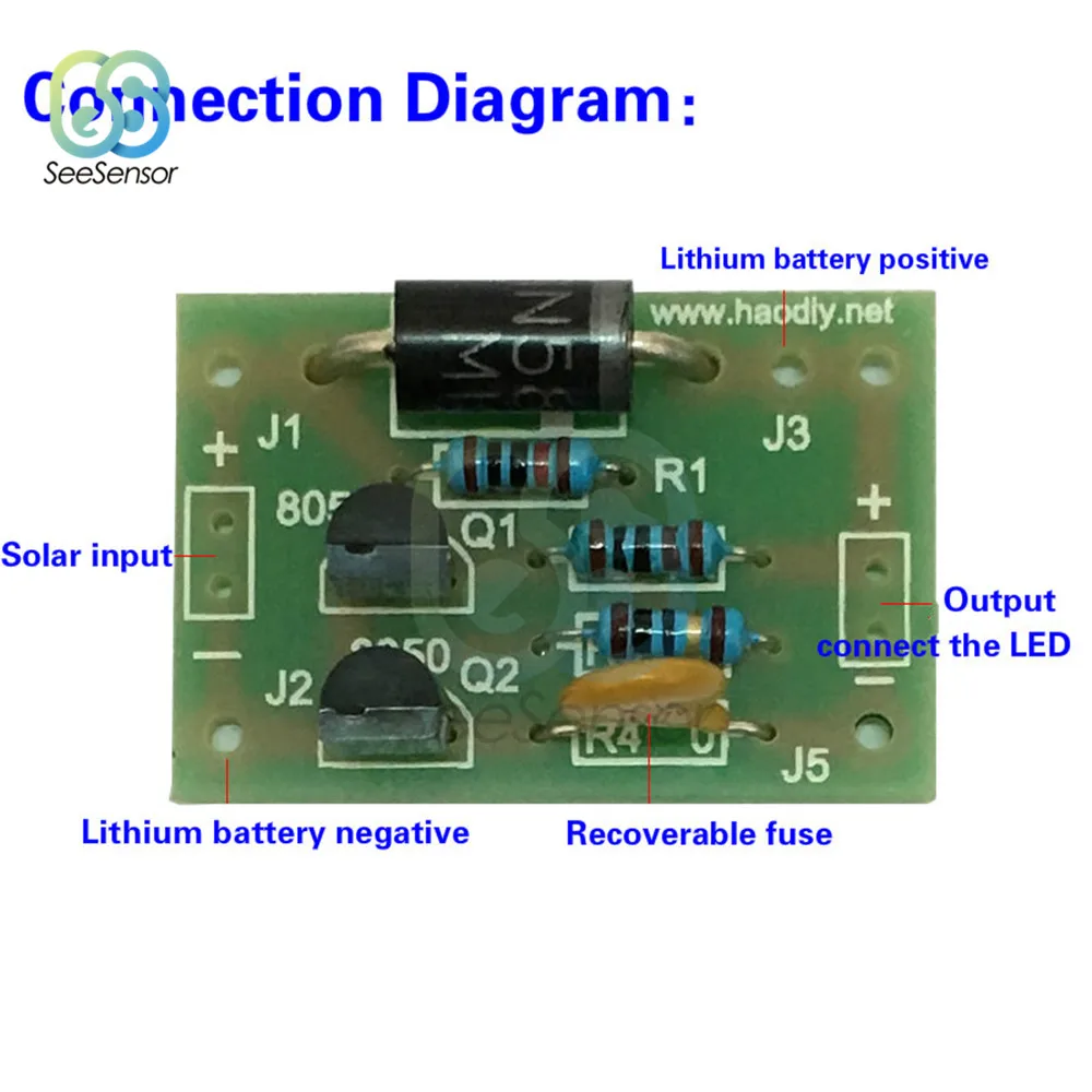 Литиевая батарея солнечная зарядная плата с защитным зарядным модулем датчик контроля освещенности для светодиодные лампы DIY наборы