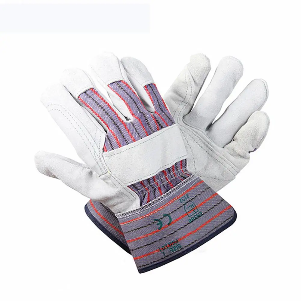 AsyPets полукожаные перчатки двухслойные термостойкие защитные перчатки для машинной обработки сварки