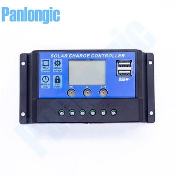

PWM 30A Solar Charge Controller 12V 24V LCD Display Dual USB Solar Panel Charger