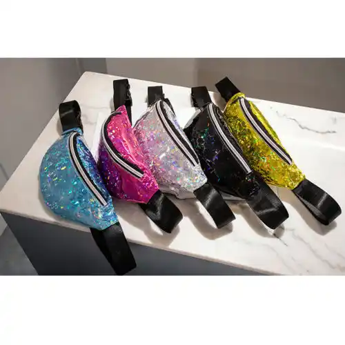 REFURBISHHOUSE Sac Fanny Pack Festival Hip Cintre Money Pouch Belt Portefeuille Sport Holiday Kids Bleu