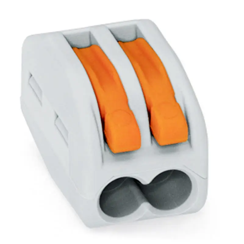 

222-412 2 Pole Lever Cable Connector, 0.08-2.5mm, Grey/Orange,50 pieces